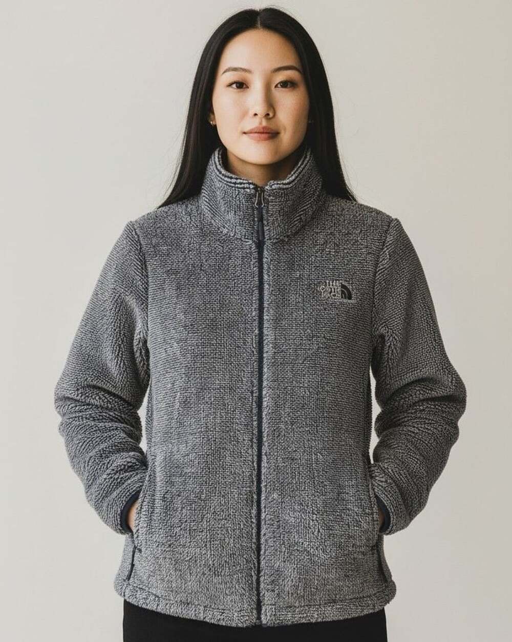 The North Face Fleece Jacket Size L Blue Gray